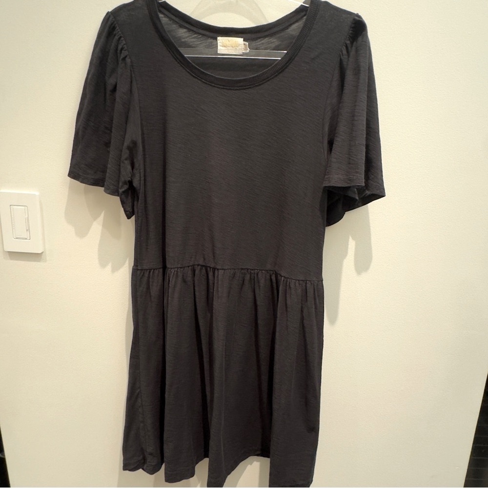 Nation LTD Black Dress 100 % Cotton Size Large